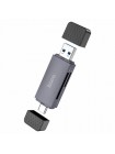 Кардридер Hoco HB45 USB-A / Type-C 3.0 → SD и microSD (до 2 ТБ)